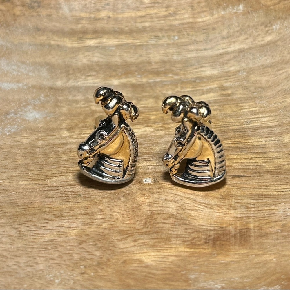 Vintage Circus Horse Two Tone Cufflinks